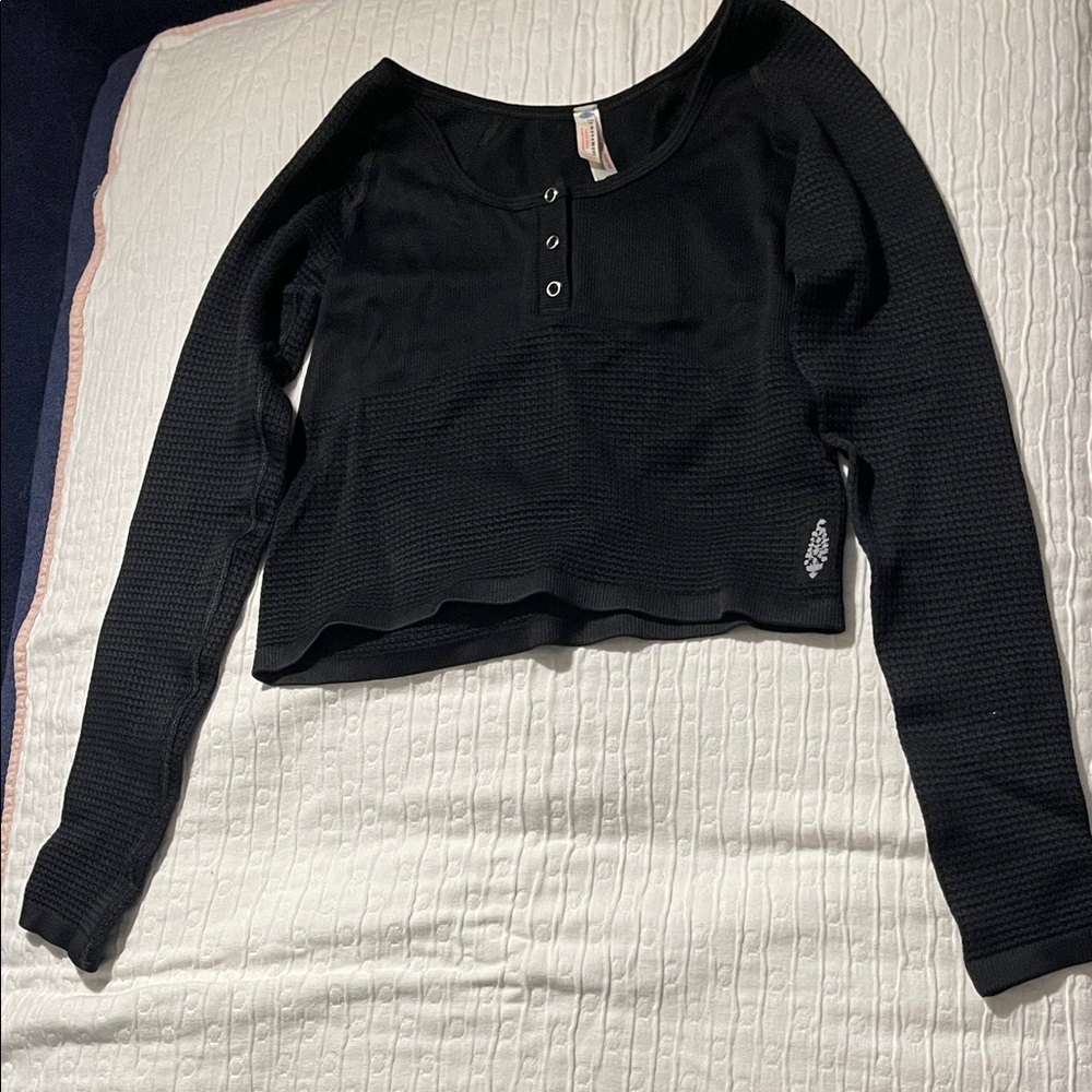 FP Movement by Free People Black Crop Top